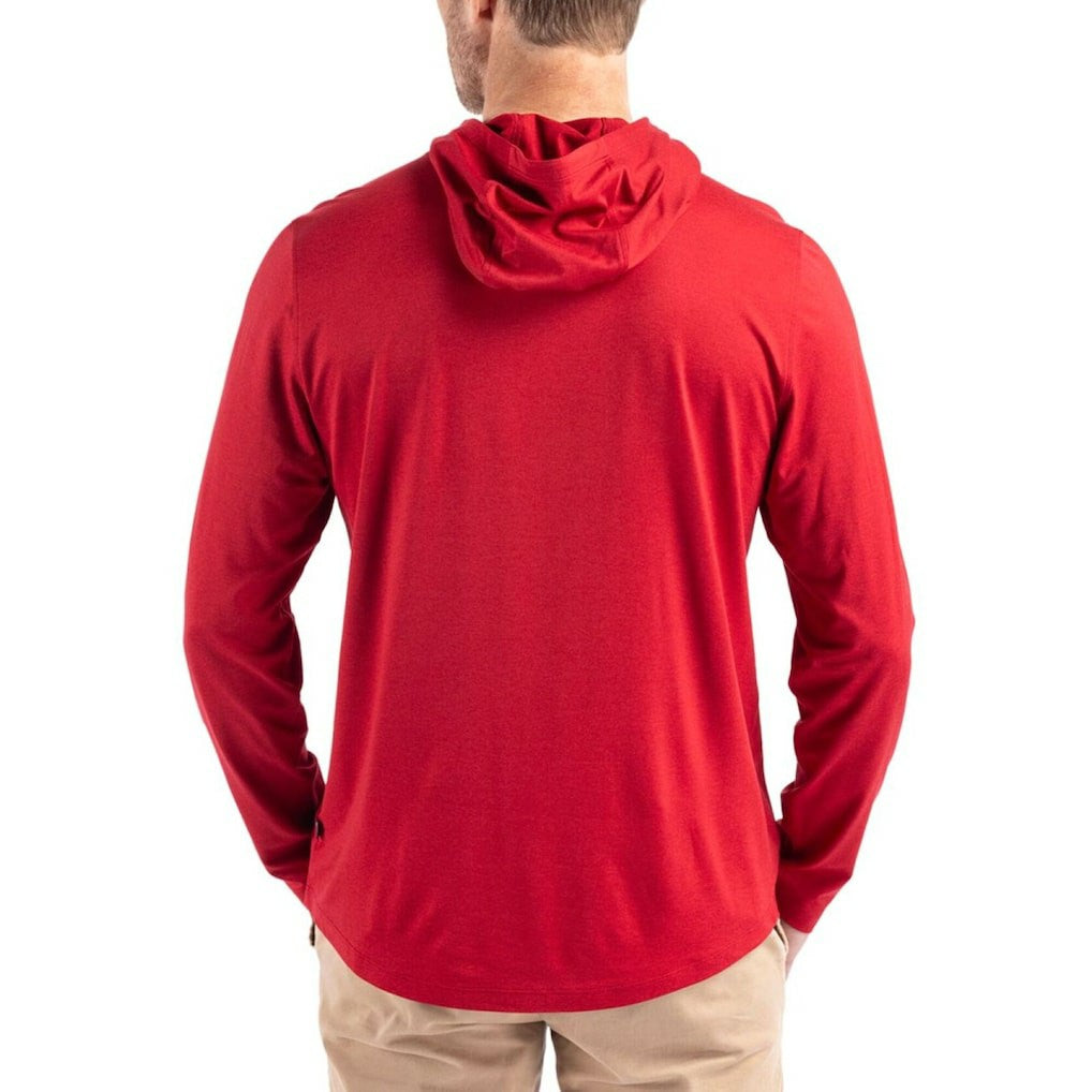NFL Kansas City Chiefs Cutter & Buck Americana Coastline Epic Comfort Eco Recycled Long Sleeve Hoodie T-Shirt