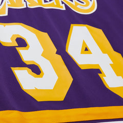 Shaquille O'Neal Los Angeles Lakers Unisex Maxxed Out Fashion Hockey Jersey - Purple | Mitchell & Ness discount