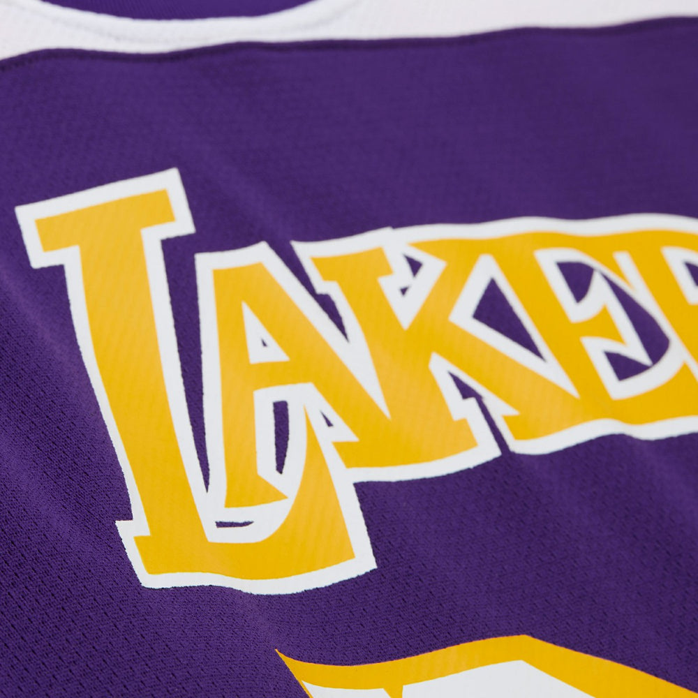 Shaquille O'Neal Los Angeles Lakers Unisex Maxxed Out Fashion Hockey Jersey - Purple | Mitchell & Ness discount