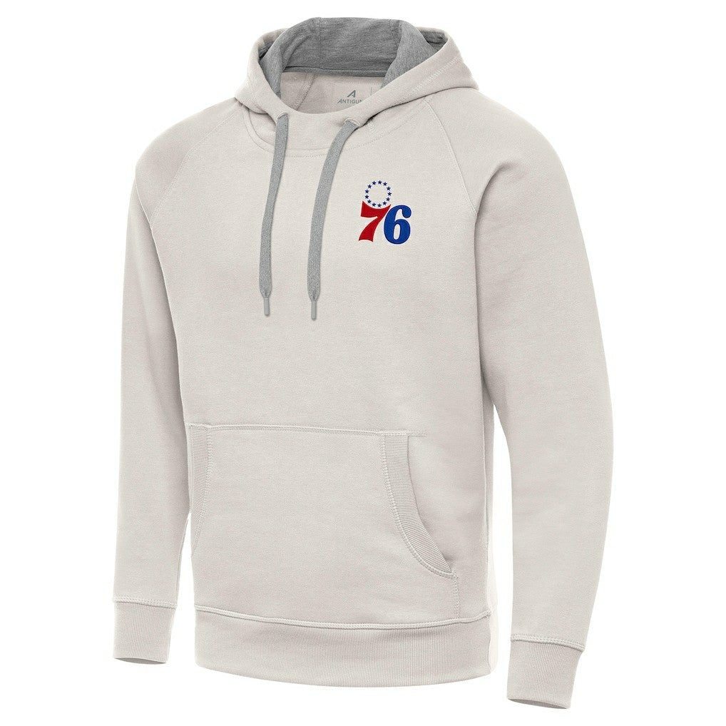 Philadelphia 76ers Antigua Victory Pullover Hoodie - Cream on sale