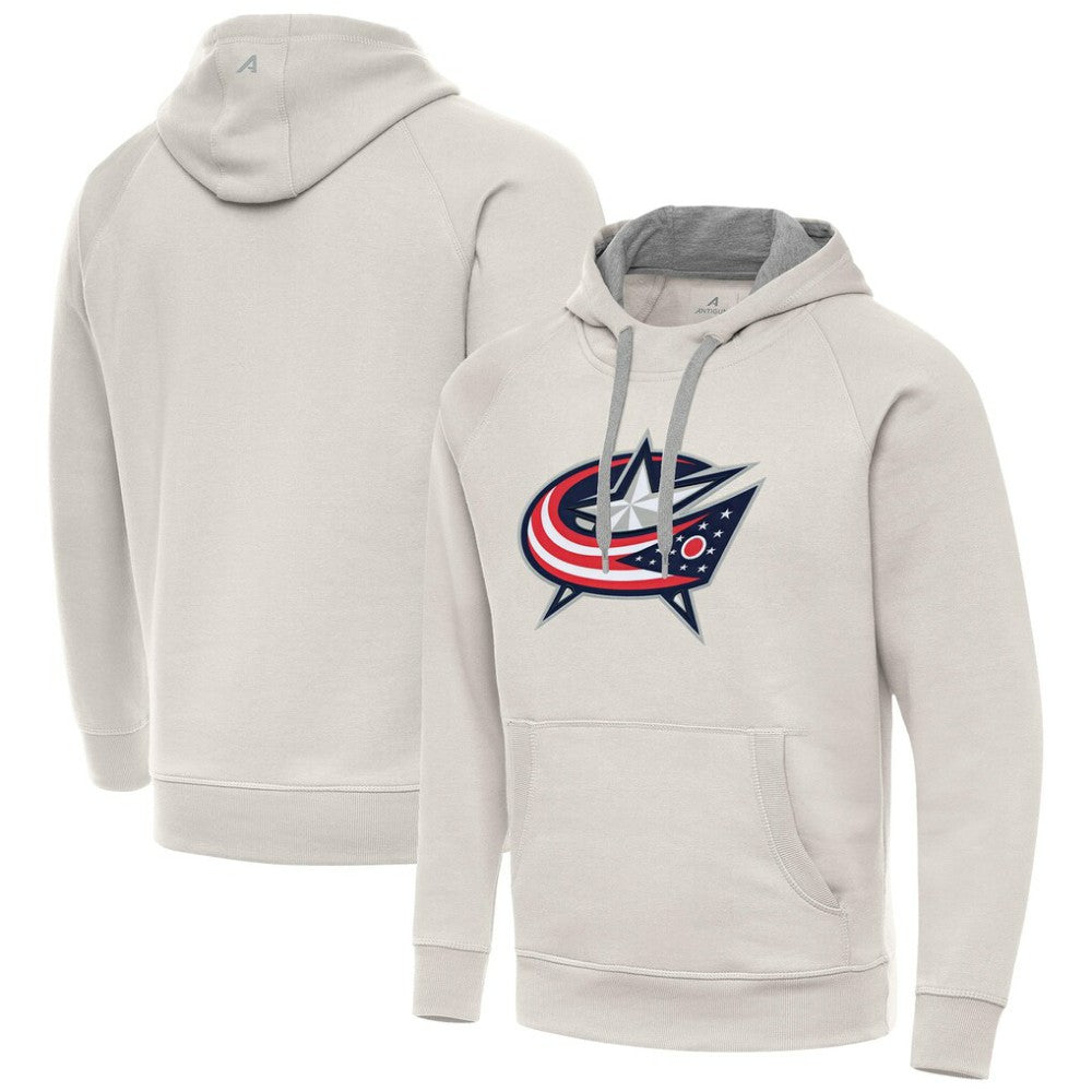 Columbus Blue Jackets Antigua Big Logo Victory Pullover Hoodie