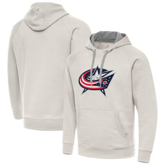 Columbus Blue Jackets Antigua Big Logo Victory Pullover Hoodie