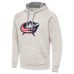 Columbus Blue Jackets Antigua Big Logo Victory Pullover Hoodie