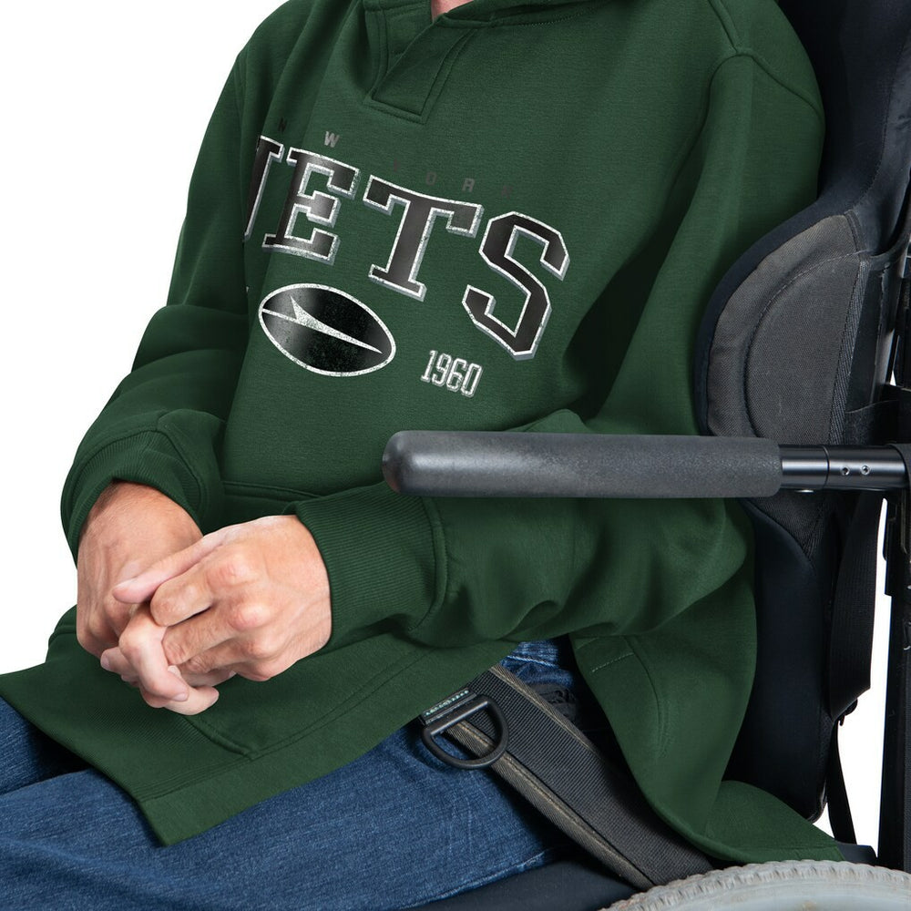 NFL New York Jets G-III Sports by Carl Banks Adaptive Team Spirit Graphic Fleece Pullover Hoodie