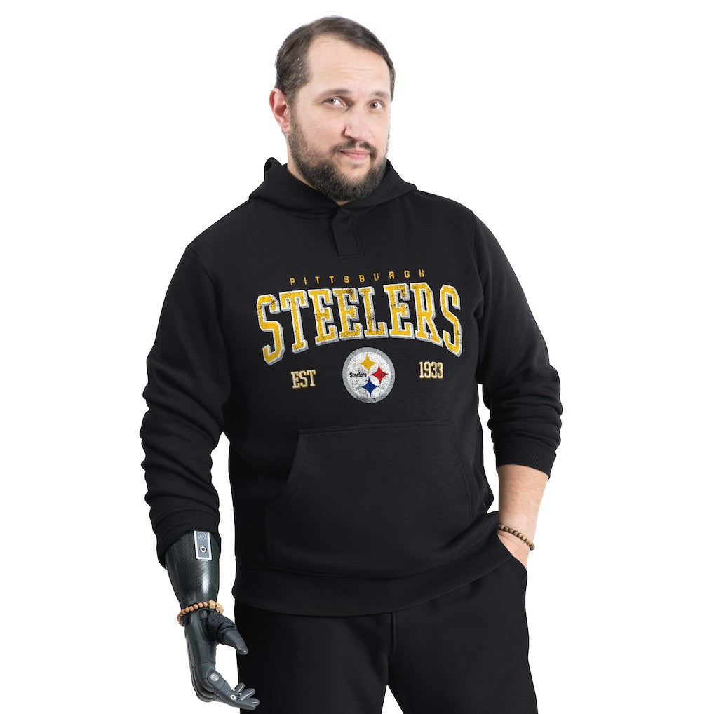 NFL Pittsburgh Steelers G-III Sports by Carl Banks Adaptive Team Spirit Graphic Fleece Pullover Hoodie
