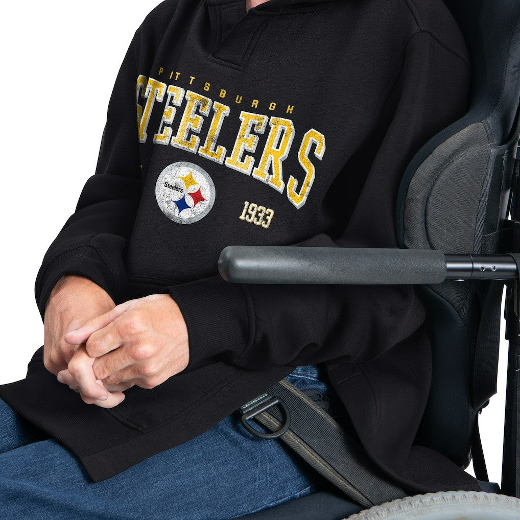 NFL Pittsburgh Steelers G-III Sports by Carl Banks Adaptive Team Spirit Graphic Fleece Pullover Hoodie
