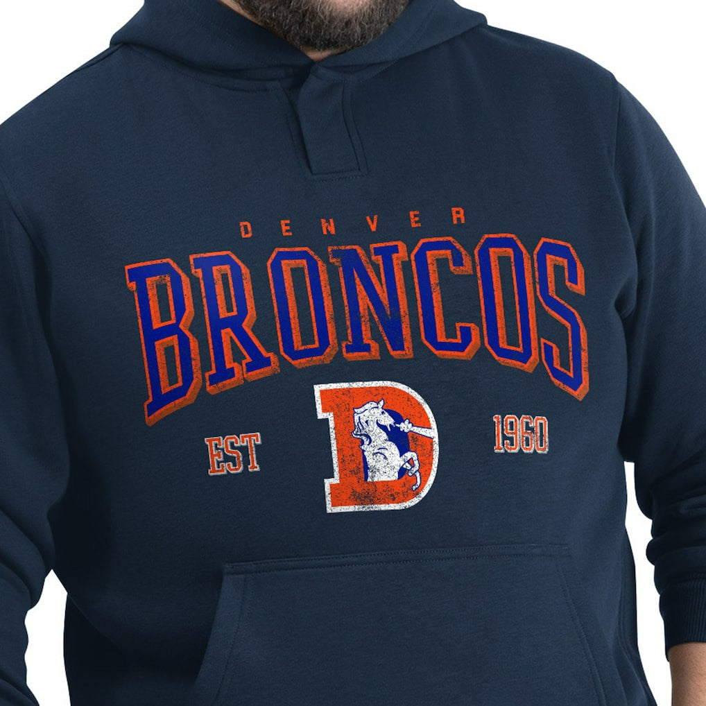 NFL Denver Broncos G-III Sports by Carl Banks Adaptive Team Spirit Graphic Fleece Pullover Hoodie