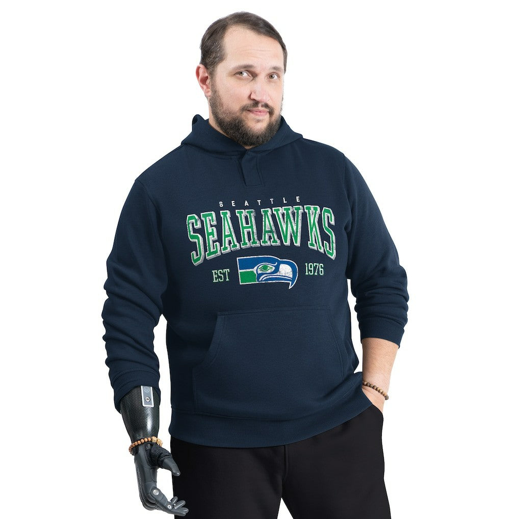 NFL Seattle Seahawks G-III Sports by Carl Banks Adaptive Team Spirit Graphic Fleece Pullover Hoodie