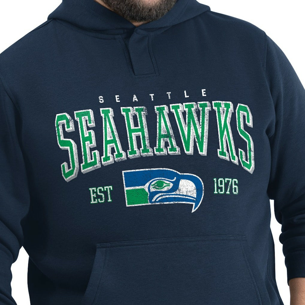 NFL Seattle Seahawks G-III Sports by Carl Banks Adaptive Team Spirit Graphic Fleece Pullover Hoodie