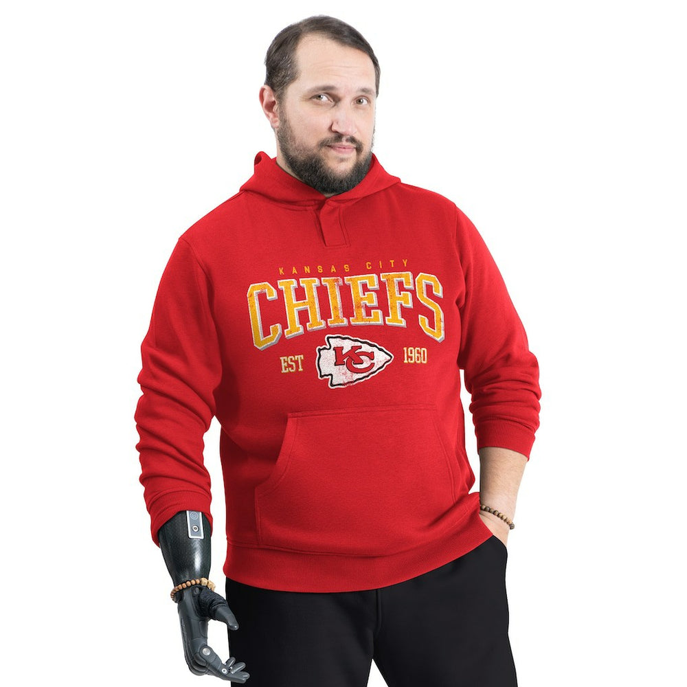 NFL Kansas City Chiefs G-III Sports by Carl Banks Adaptive Team Spirit Graphic Fleece Pullover Hoodie
