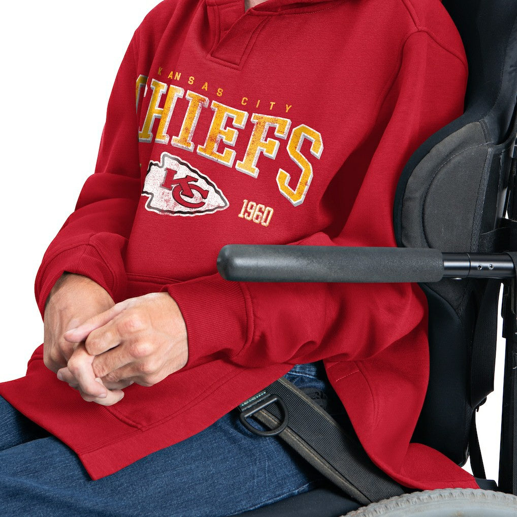 NFL Kansas City Chiefs G-III Sports by Carl Banks Adaptive Team Spirit Graphic Fleece Pullover Hoodie