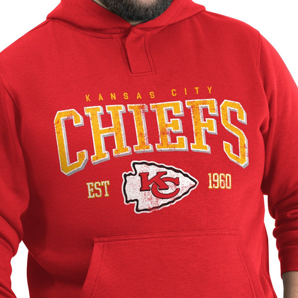 NFL Kansas City Chiefs G-III Sports by Carl Banks Adaptive Team Spirit Graphic Fleece Pullover Hoodie