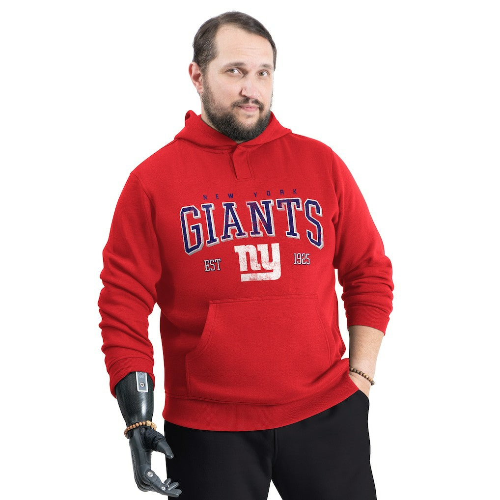 NFL New York Giants G-III Sports by Carl Banks Adaptive Team Spirit Graphic Fleece Pullover Hoodie