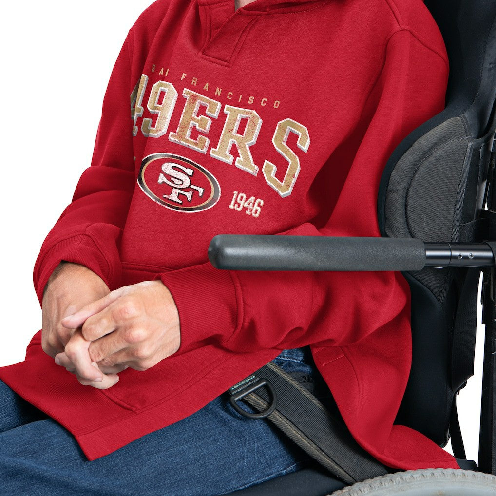 NFL San Francisco 49ers G-III Sports by Carl Banks Adaptive Team Spirit Graphic Fleece Pullover Hoodie
