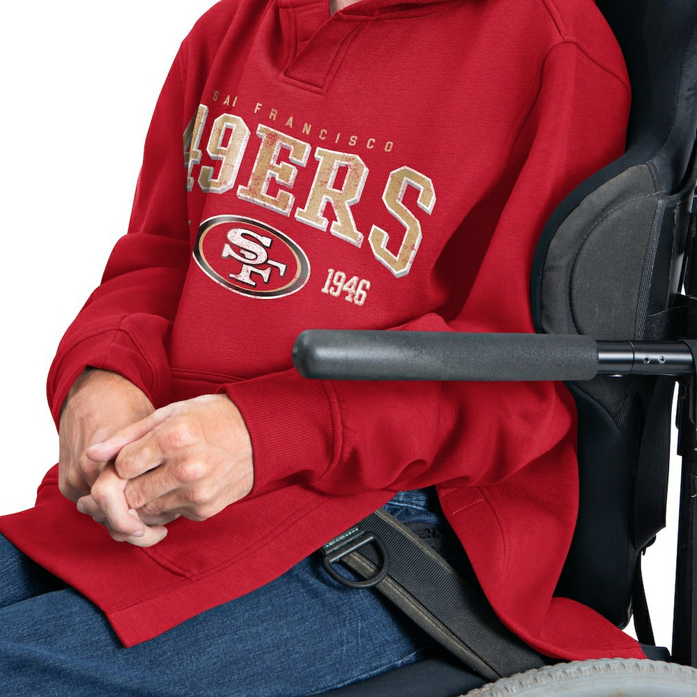 NFL San Francisco 49ers G-III Sports by Carl Banks Adaptive Team Spirit Graphic Fleece Pullover Hoodie