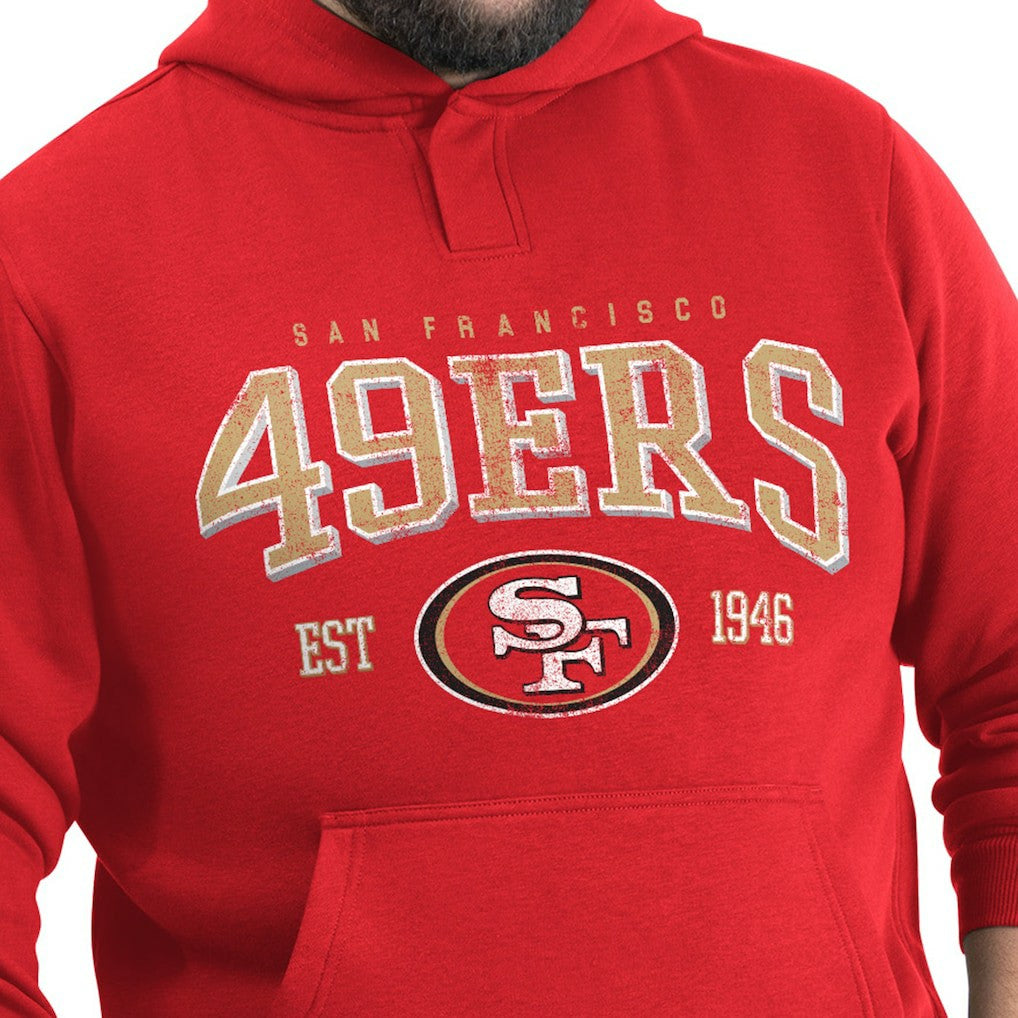 NFL San Francisco 49ers G-III Sports by Carl Banks Adaptive Team Spirit Graphic Fleece Pullover Hoodie