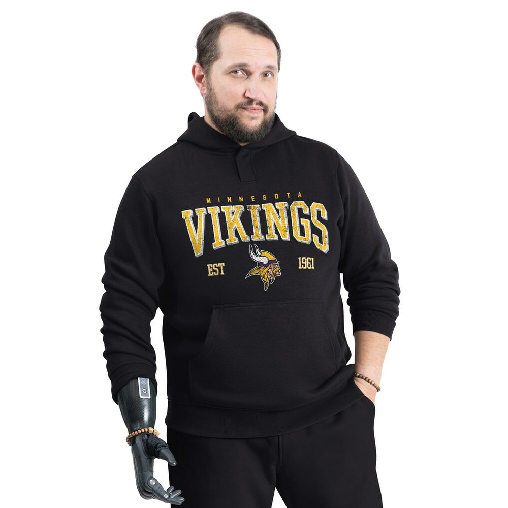 NFL Minnesota Vikings G-III Sports by Carl Banks Adaptive Team Spirit Graphic Fleece Pullover Hoodie