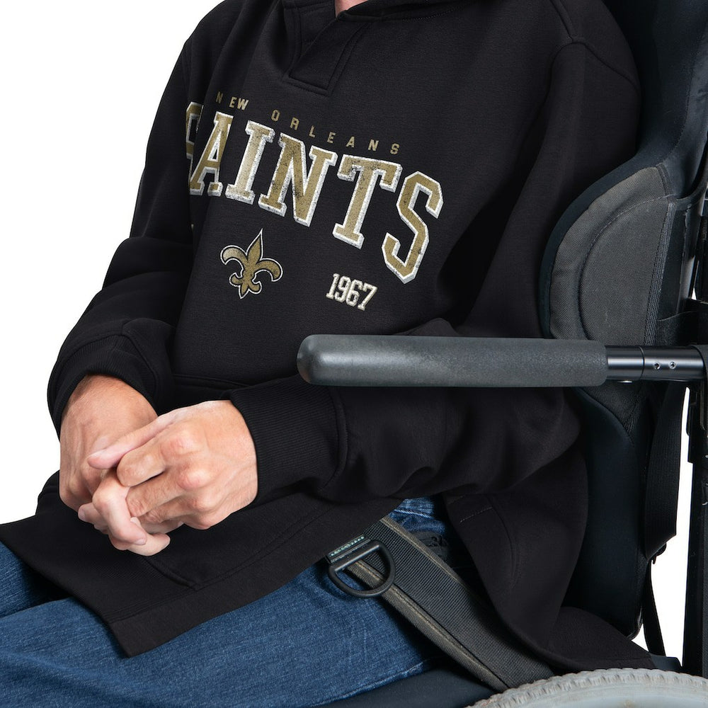 NFL New Orleans Saints G-III Sports by Carl Banks Adaptive Team Spirit Graphic Fleece Pullover Hoodie