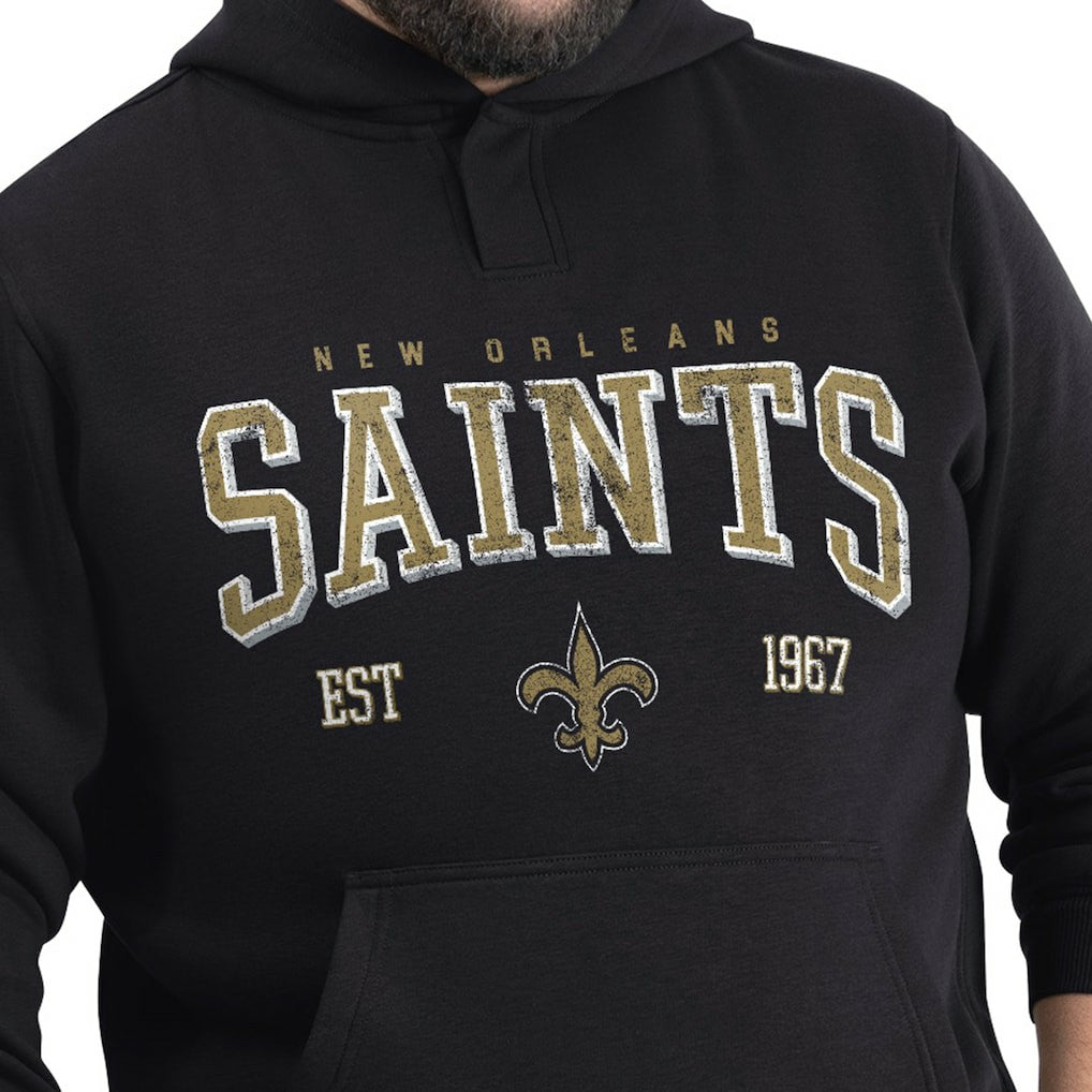 NFL New Orleans Saints G-III Sports by Carl Banks Adaptive Team Spirit Graphic Fleece Pullover Hoodie