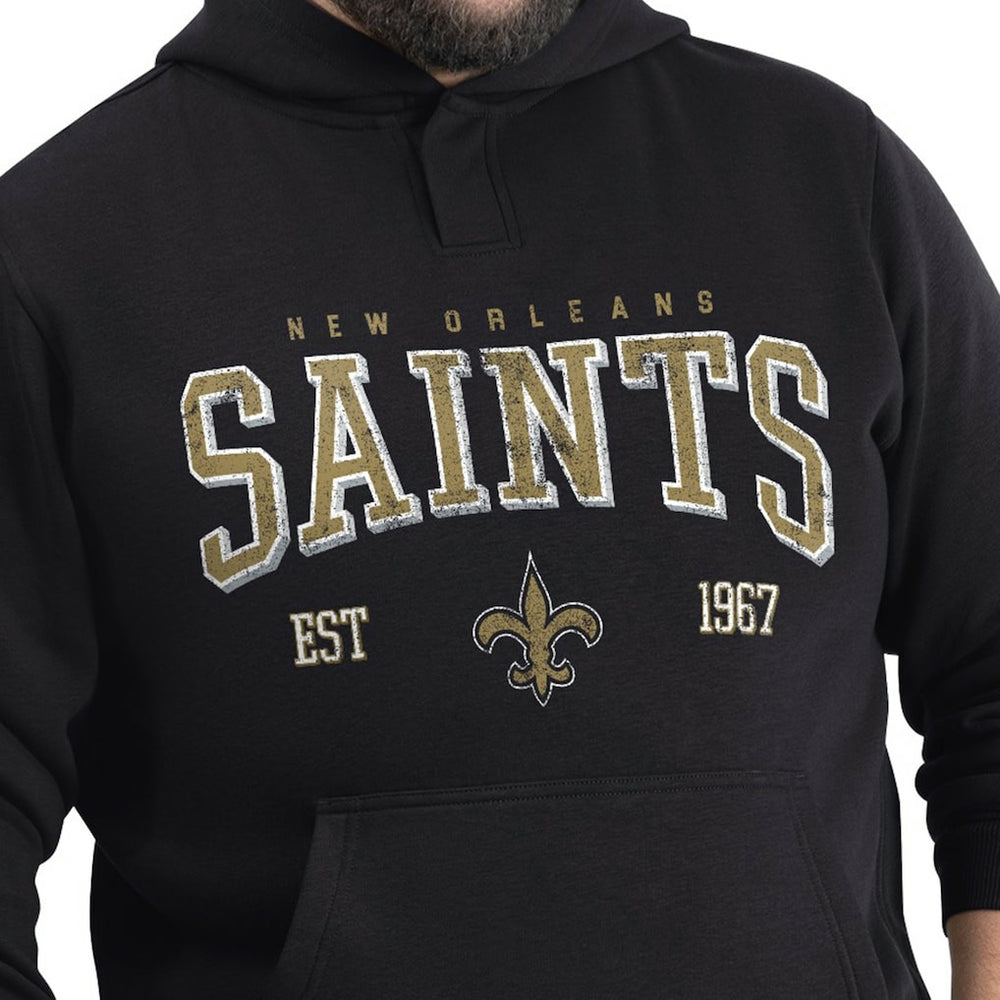 NFL New Orleans Saints G-III Sports by Carl Banks Adaptive Team Spirit Graphic Fleece Pullover Hoodie