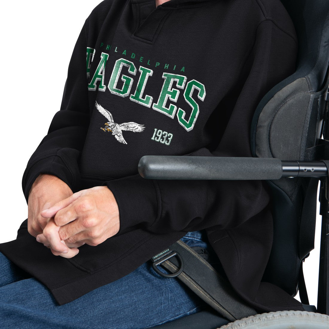 NFL Philadelphia Eagles G-III Sports by Carl Banks Adaptive Team Spirit Graphic Fleece Pullover Hoodie