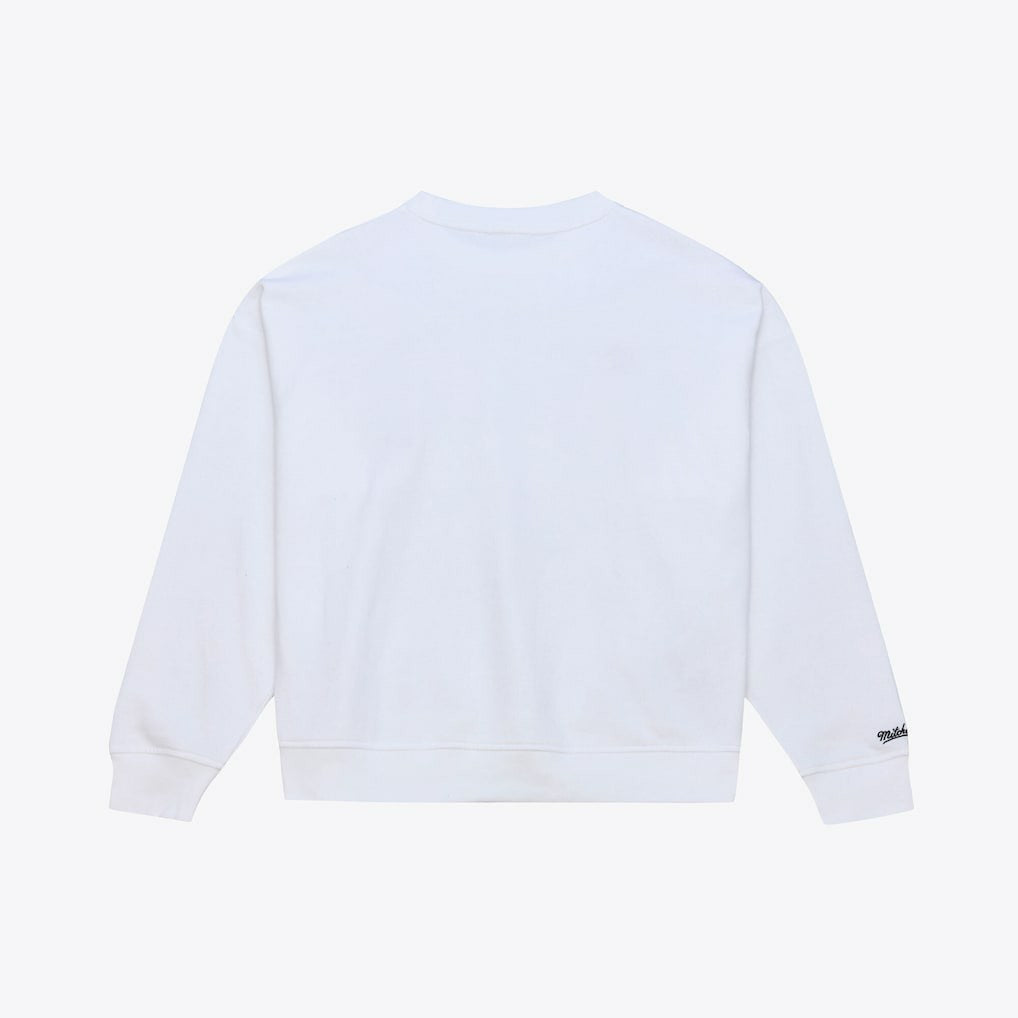 Chicago Bulls Women's Lightweight Block Letter Sweatshirt - White | Mitchell & Ness shop