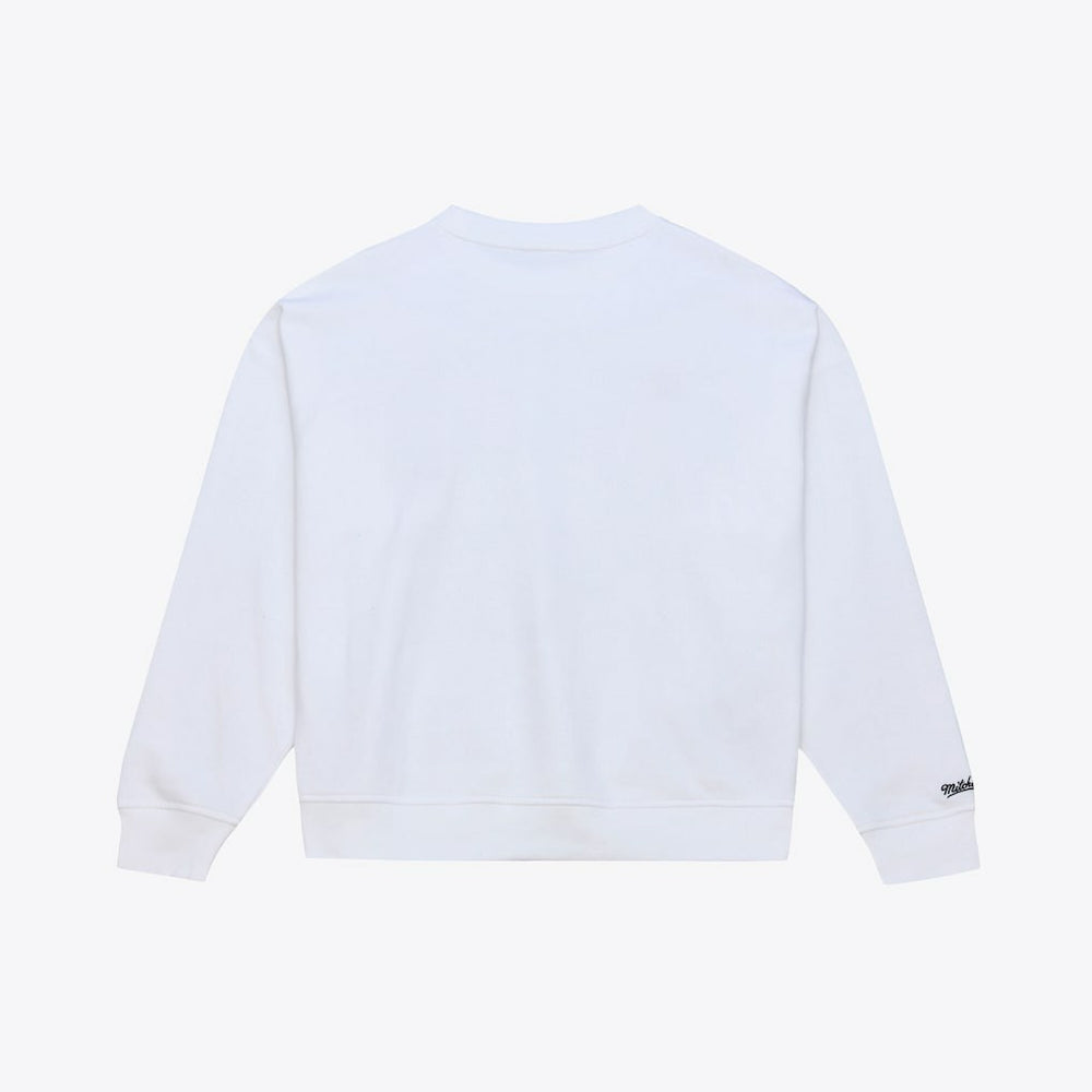Chicago Bulls Women's Lightweight Block Letter Sweatshirt - White | Mitchell & Ness shop