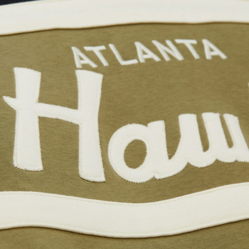 Atlanta Hawks Double Clutch Head Coach Hoodie - Olive/Black | Mitchell & Ness outlet