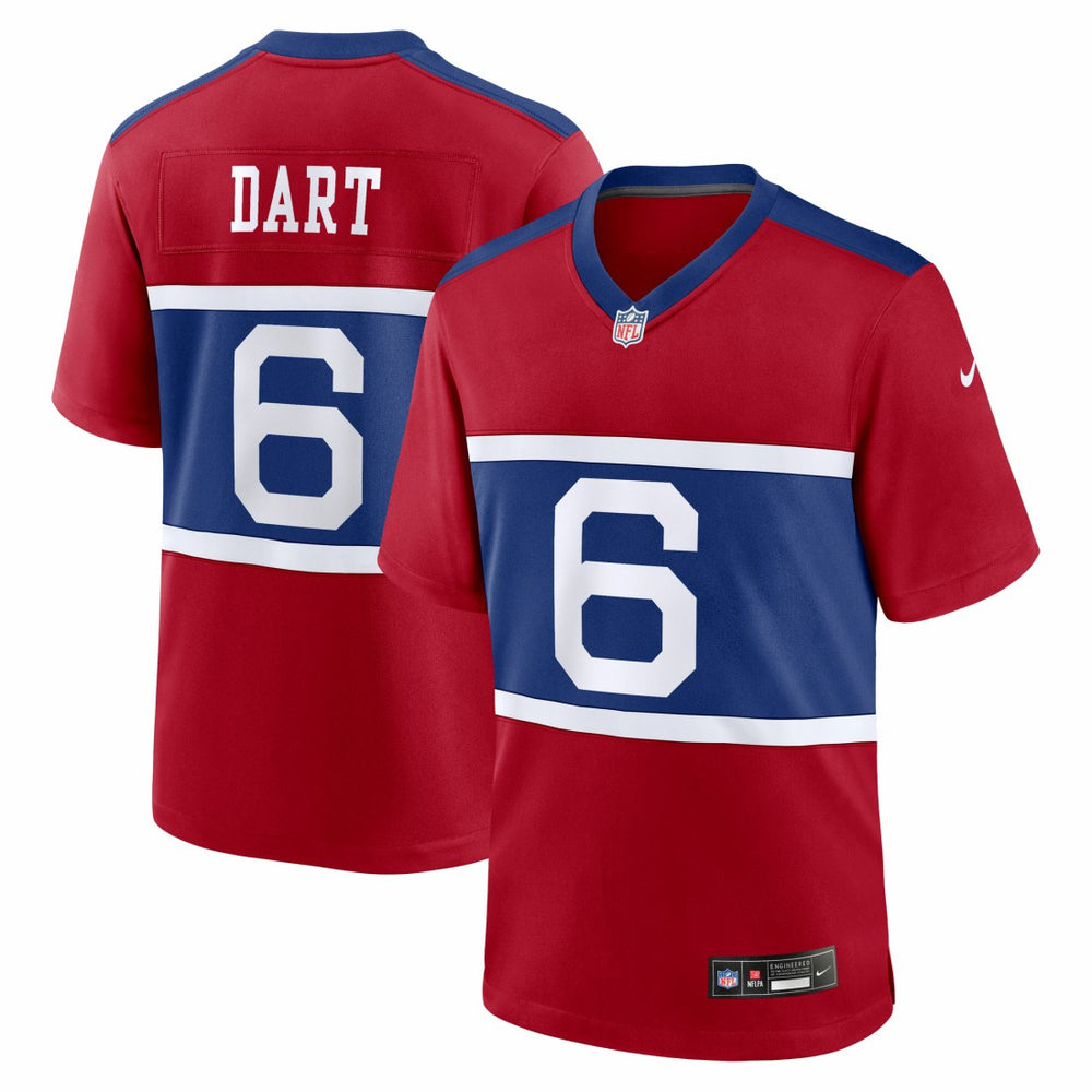 NFL New York Giants Jaxson Dart  Alternate Century Red Game Jersey