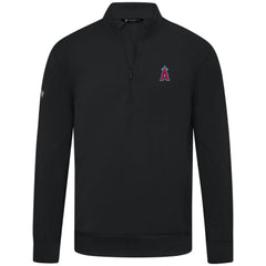 Los Angeles Angels Levelwear Upright Insignia Tri-Blend Quarter-Zip Pullover - Black