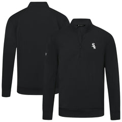Chicago White Sox Levelwear Upright Insignia Tri-Blend Quarter-Zip Pullover - Black