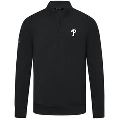 Philadelphia Phillies Levelwear Upright Insignia Tri-Blend Quarter-Zip Pullover - Black