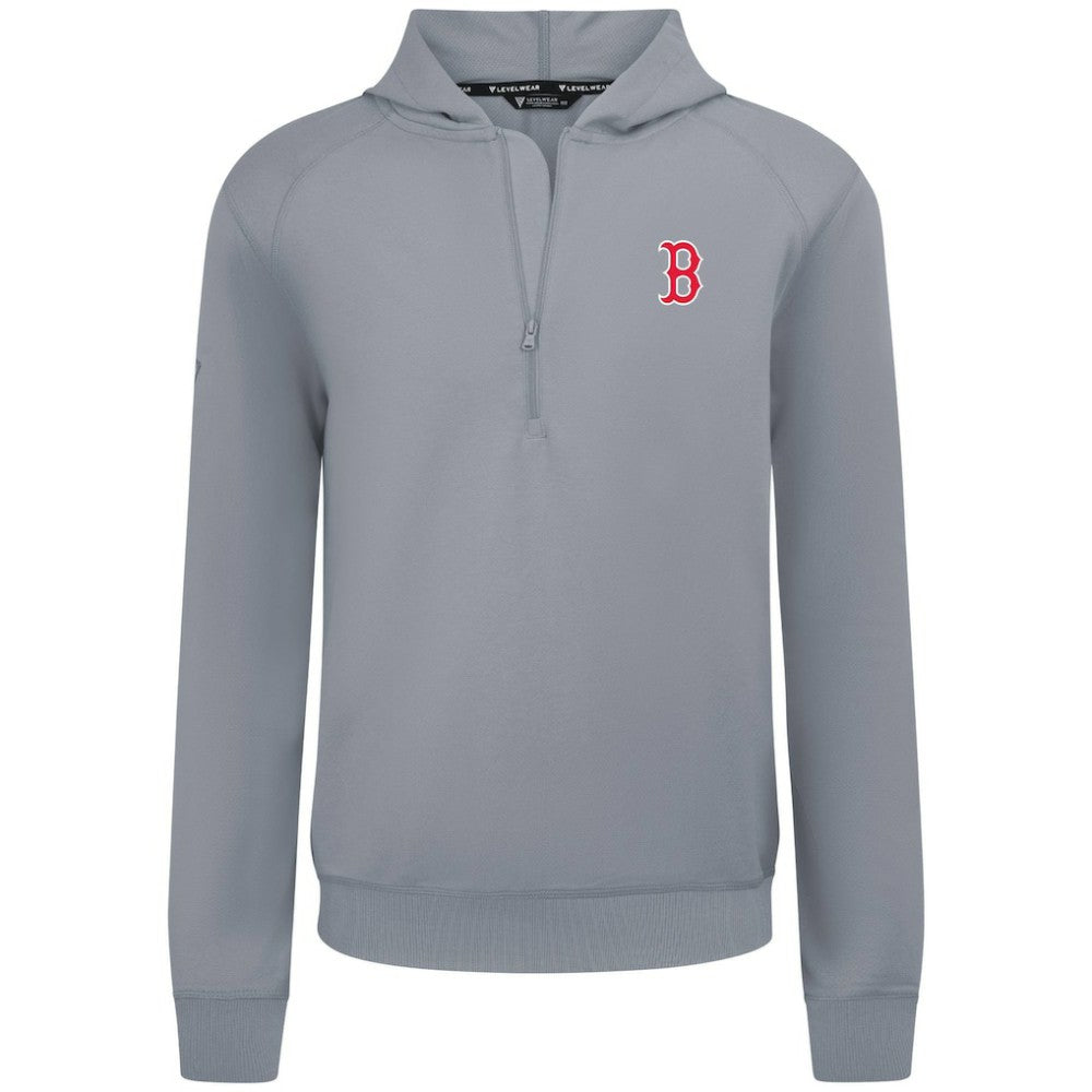 Boston Red Sox Levelwear Technic Insignia Quarter-Zip Hoodie - Gray