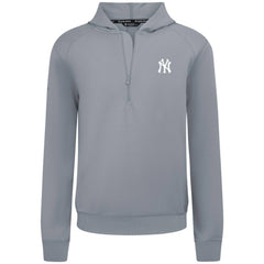 New York Yankees Levelwear Technic Insignia Quarter-Zip Hoodie - Gray