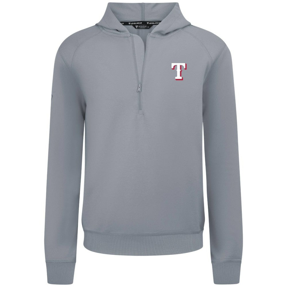 Texas Rangers Levelwear Technic Insignia Quarter-Zip Hoodie - Gray