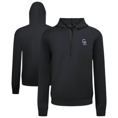 Colorado Rockies Levelwear Technic Insignia Quarter-Zip Hoodie - Black