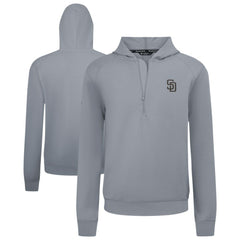 San Diego Padres Levelwear Technic Insignia Quarter-Zip Hoodie - Gray