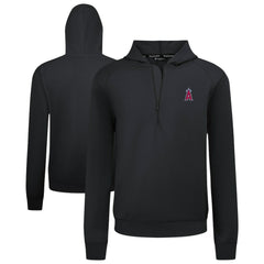 Los Angeles Angels Levelwear Technic Insignia Quarter-Zip Hoodie - Black