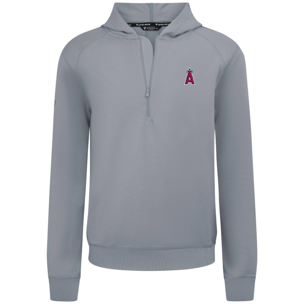 Los Angeles Angels Levelwear Technic Insignia Quarter-Zip Hoodie - Gray