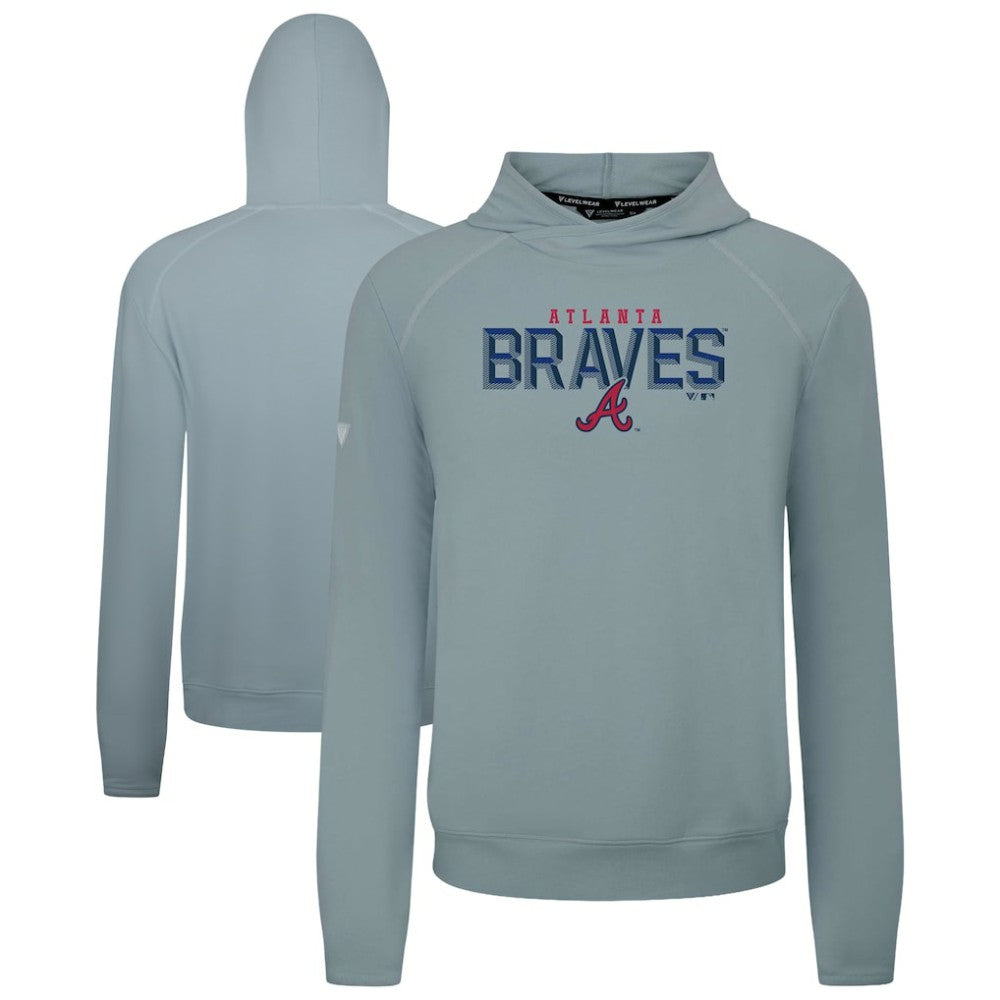 Atlanta Braves Levelwear Mandate Carve Tri-Blend Hoodie - Gray