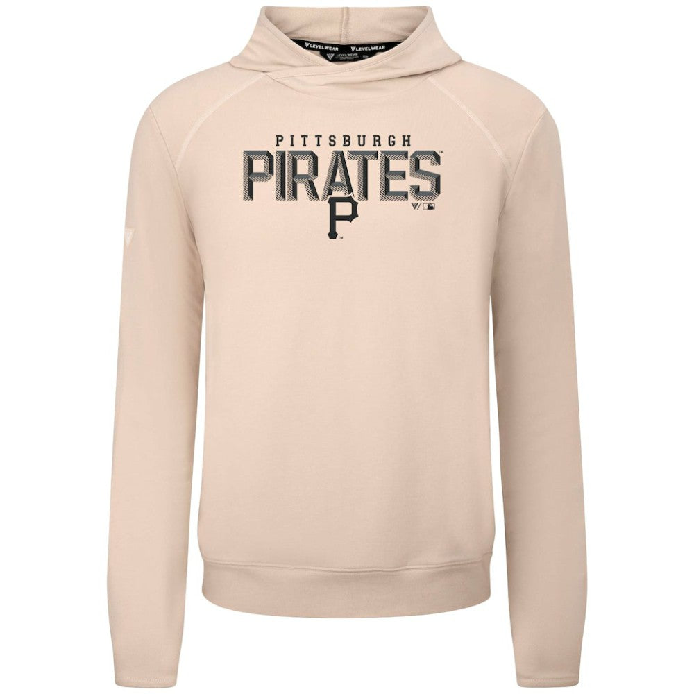 Pittsburgh Pirates Levelwear Mandate Carve Tri-Blend Hoodie - Khaki