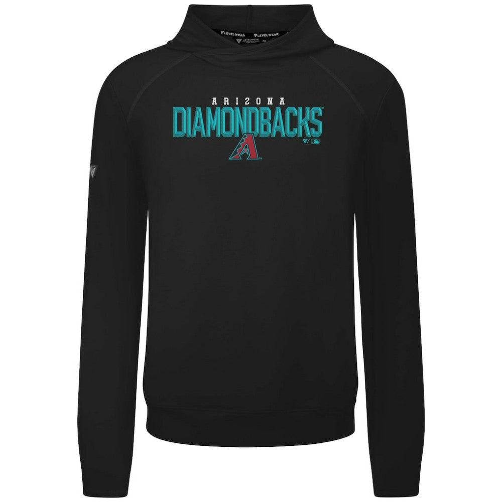 Arizona Diamondbacks Levelwear Mandate Carve Tri-Blend Hoodie - Black
