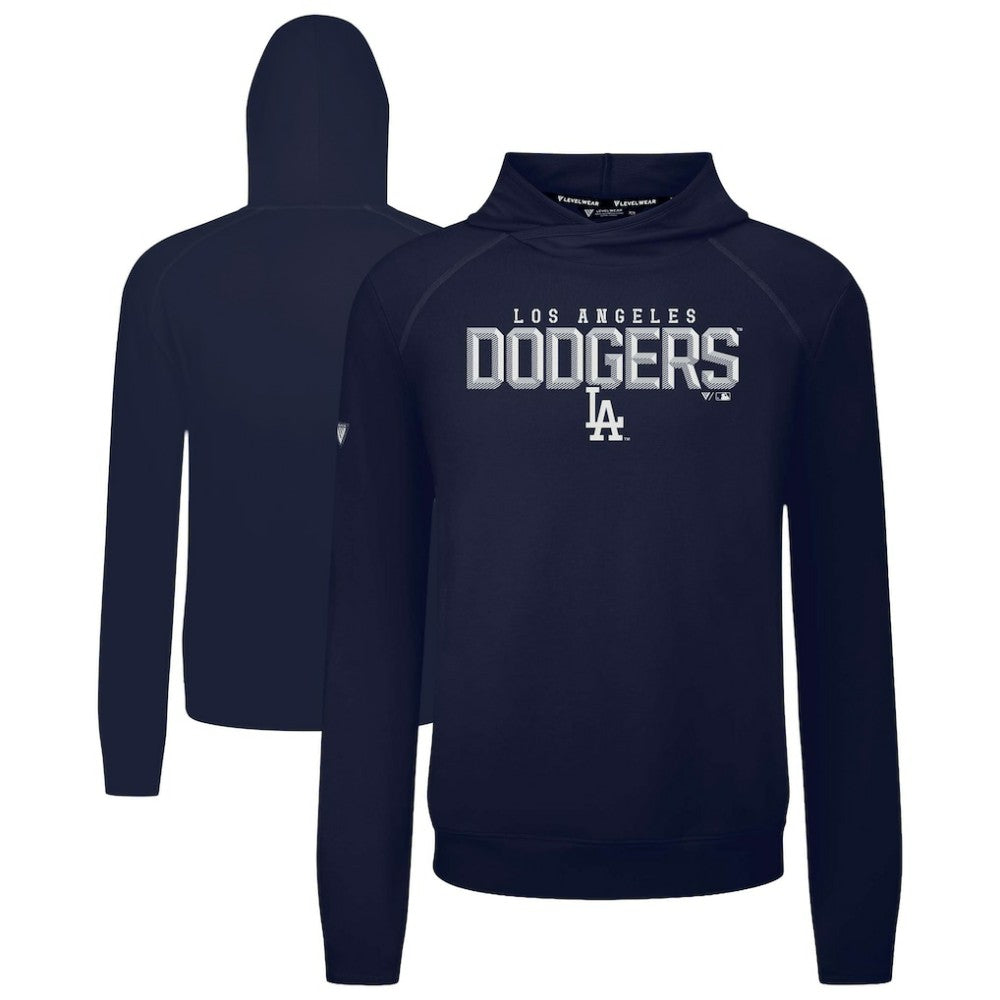 Los Angeles Dodgers Levelwear Mandate Carve Tri-Blend Hoodie - Navy