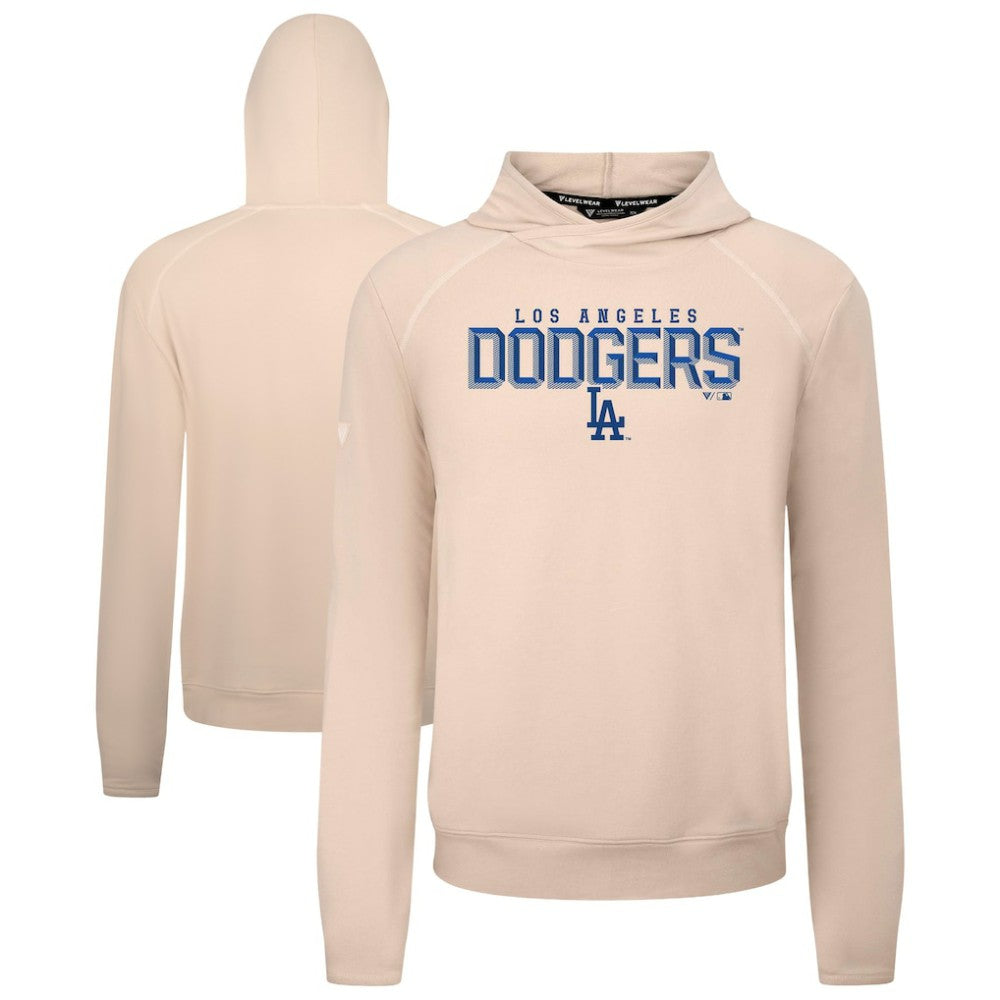 Los Angeles Dodgers Levelwear Mandate Carve Tri-Blend Hoodie - Khaki