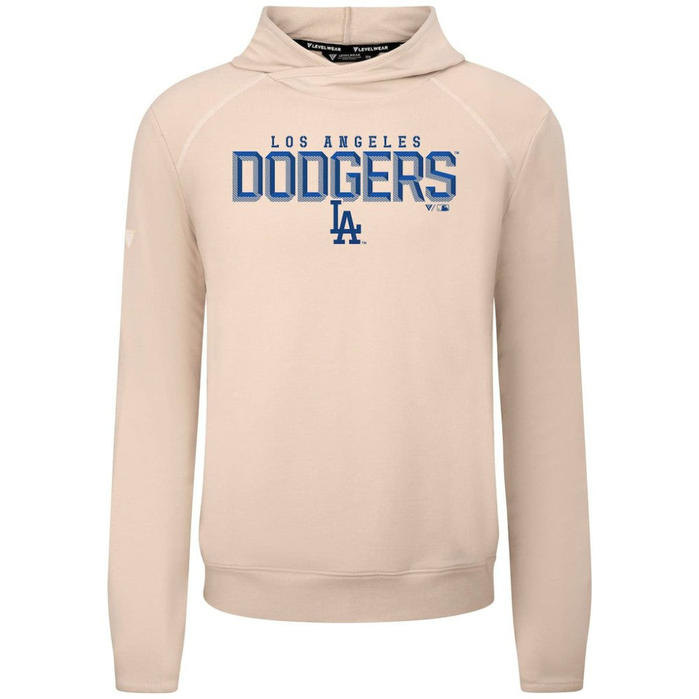 Los Angeles Dodgers Levelwear Mandate Carve Tri-Blend Hoodie - Khaki