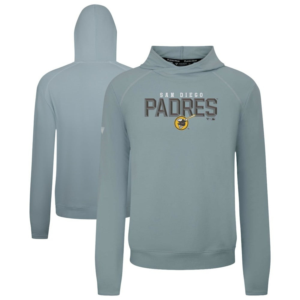 San Diego Padres Levelwear Mandate Carve Tri-Blend Hoodie - Gray