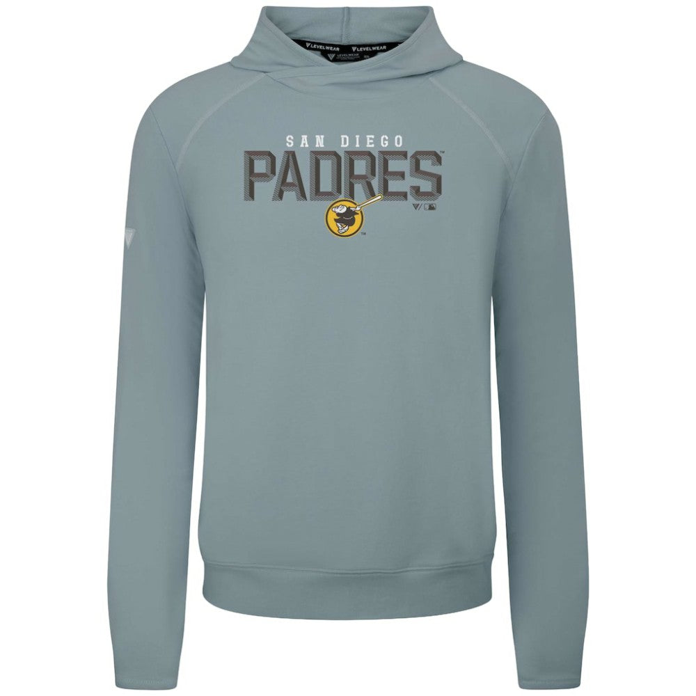 San Diego Padres Levelwear Mandate Carve Tri-Blend Hoodie - Gray