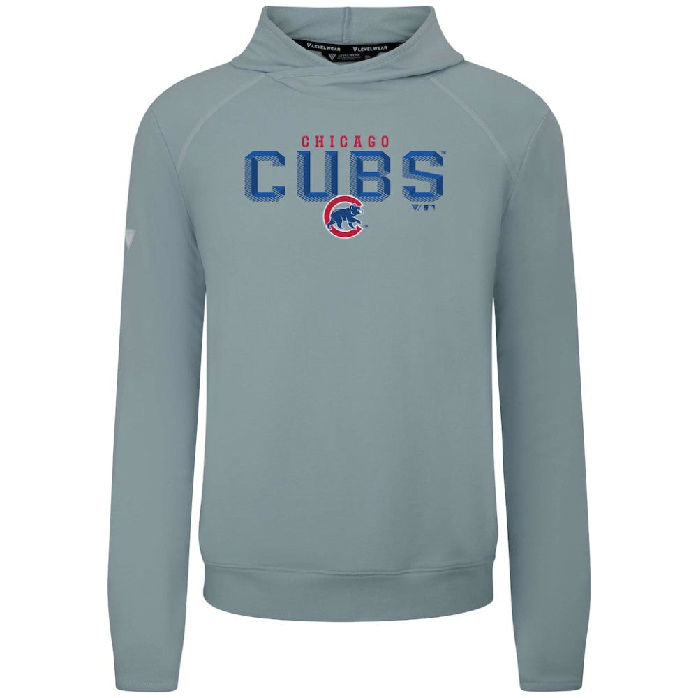 Chicago Cubs Levelwear Mandate Carve Tri-Blend Hoodie - Gray