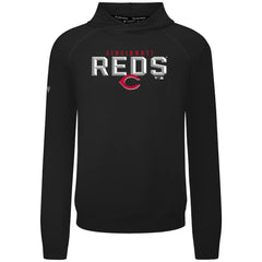 Cincinnati Reds Levelwear Mandate Carve Tri-Blend Hoodie - Black