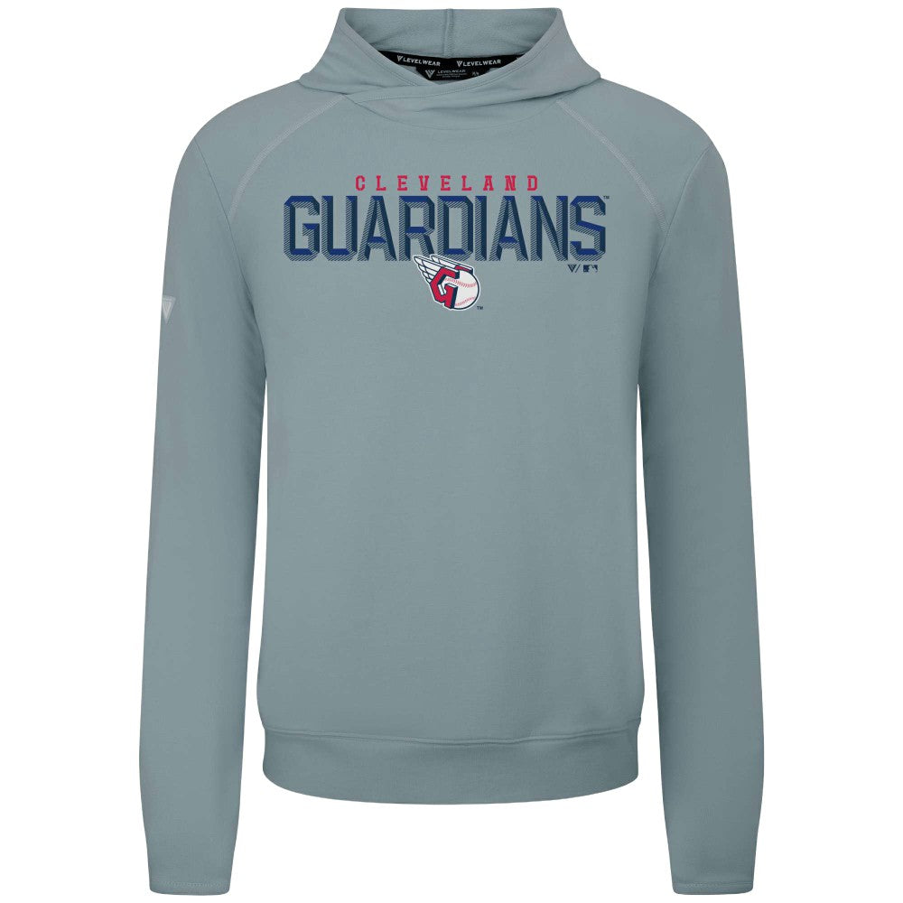 Cleveland Guardians Levelwear Mandate Carve Tri-Blend Hoodie - Gray